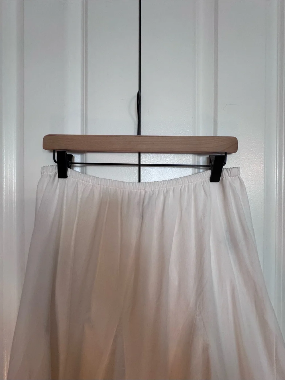 Jason Wu Quiet luxury White 100%Cotton Maxi Skirt Size M Elastic Waist
